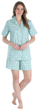 Load image into Gallery viewer, Sleepyheads Women&#39;s Sleepwear Cotton Short Sleeve Button-Up Top and Shorts Pajama Set
