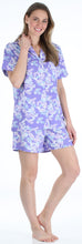 Load image into Gallery viewer, Sleepyheads Women&#39;s Sleepwear Cotton Short Sleeve Button-Up Top and Shorts Pajama Set
