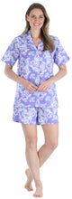 Load image into Gallery viewer, Sleepyheads Women&#39;s Sleepwear Cotton Short Sleeve Button-Up Top and Shorts Pajama Set
