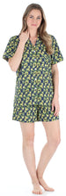 Load image into Gallery viewer, Sleepyheads Women&#39;s Sleepwear Cotton Short Sleeve Button-Up Top and Shorts Pajama Set
