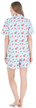 Load image into Gallery viewer, Sleepyheads Women&#39;s Sleepwear Cotton Short Sleeve Button-Up Top and Shorts Pajama Set
