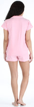 Load image into Gallery viewer, Sleepyheads Women&#39;s Stretchy Jersey Short Sleeve Button Up Top and Shorts Pajama Set
