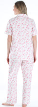 Load image into Gallery viewer, Sleepyheads Women&#39;s Poplin Cotton Short Sleeve Button Up Top and Pants Pajama Set

