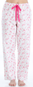 Sleepyheads Women's Poplin Cotton Short Sleeve Button Up Top and Pants Pajama Set