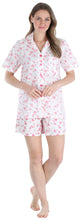 Load image into Gallery viewer, Sleepyheads Women&#39;s Sleepwear Cotton Short Sleeve Button-Up Top and Shorts Pajama Set
