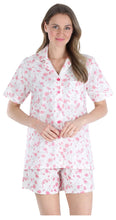 Load image into Gallery viewer, Sleepyheads Women&#39;s Sleepwear Cotton Short Sleeve Button-Up Top and Shorts Pajama Set

