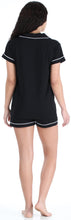 Load image into Gallery viewer, Sleepyheads Women&#39;s Stretchy Jersey Short Sleeve Button Up Top and Shorts Pajama Set
